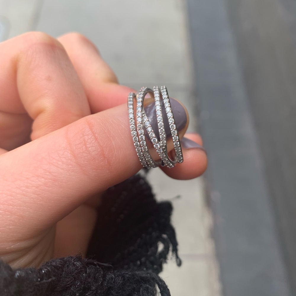 Silver layered ring - Picture 7 of 8